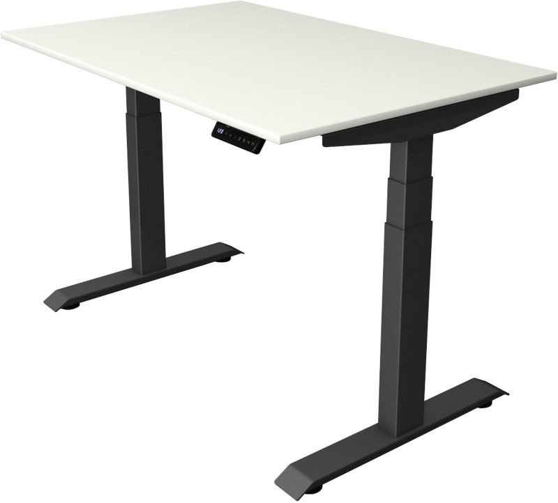 Kerkmann Elektronisch Höhenverstellbar Sitz-Steh-Schreibtisch Ahorn T-Fuß 1.200 (B) x 800 (T) x 1.290 (H) mm Metall, Hol...