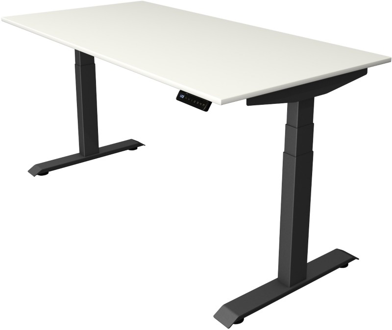 Kerkmann Elektronisch Höhenverstellbar Sitz-Steh-Schreibtisch Ahorn T-Fuß 1.600 (B) x 800 (T) x 1.290 (H) mm Metall, Hol...