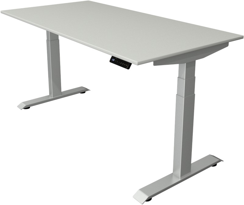 Kerkmann Elektronisch Höhenverstellbar Sitz-Steh-Schreibtisch Ahorn T-Fuß 1.600 (B) x 800 (T) x 1.290 (H) mm Metall, Hol...