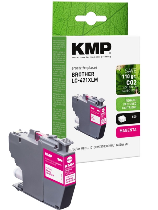 Thumbnail - KMP Kompatibel Brother LC421XLM Tintenpatrone Magenta