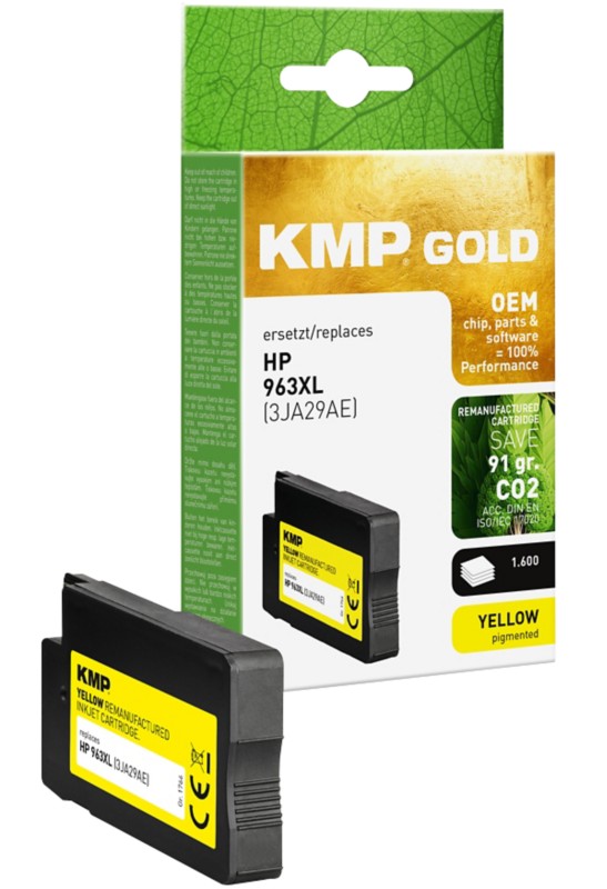 KMP Kompatibel HP 963XL Tintenpatrone 3JA29AE Gelb