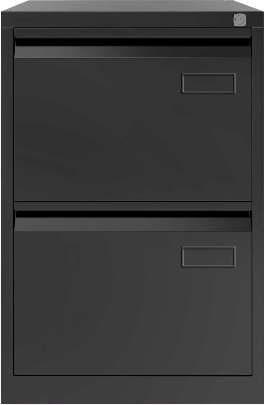 Bisley Filing Cabinet 2 Drawers Lockable 470 X 622 X 711 Mm Black