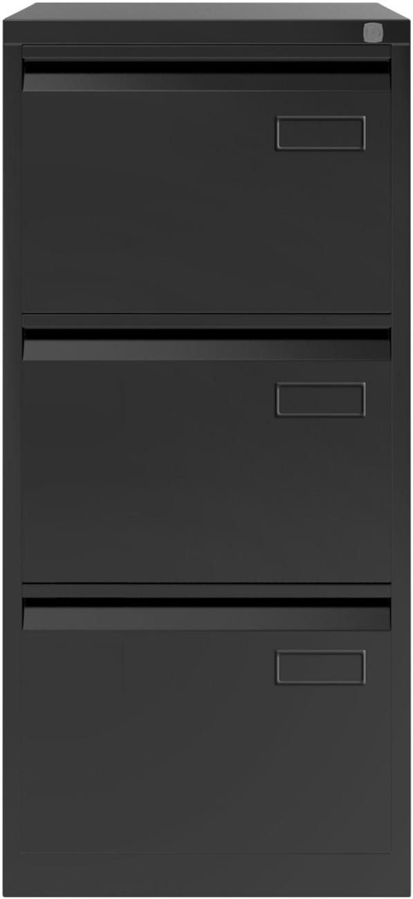 Bisley Filing Cabinet 3 Drawers Lockable 470 X 622 X 1,016 Mm Black