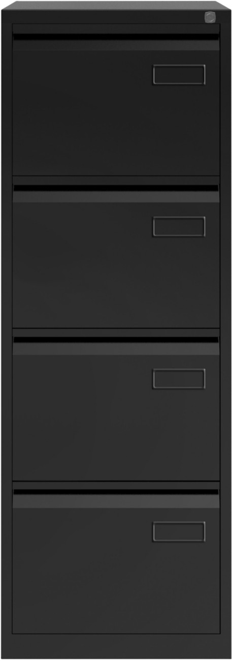 Bisley Filing Cabinet 4 Drawers Lockable 470 X 622 X 1,312 Mm Black