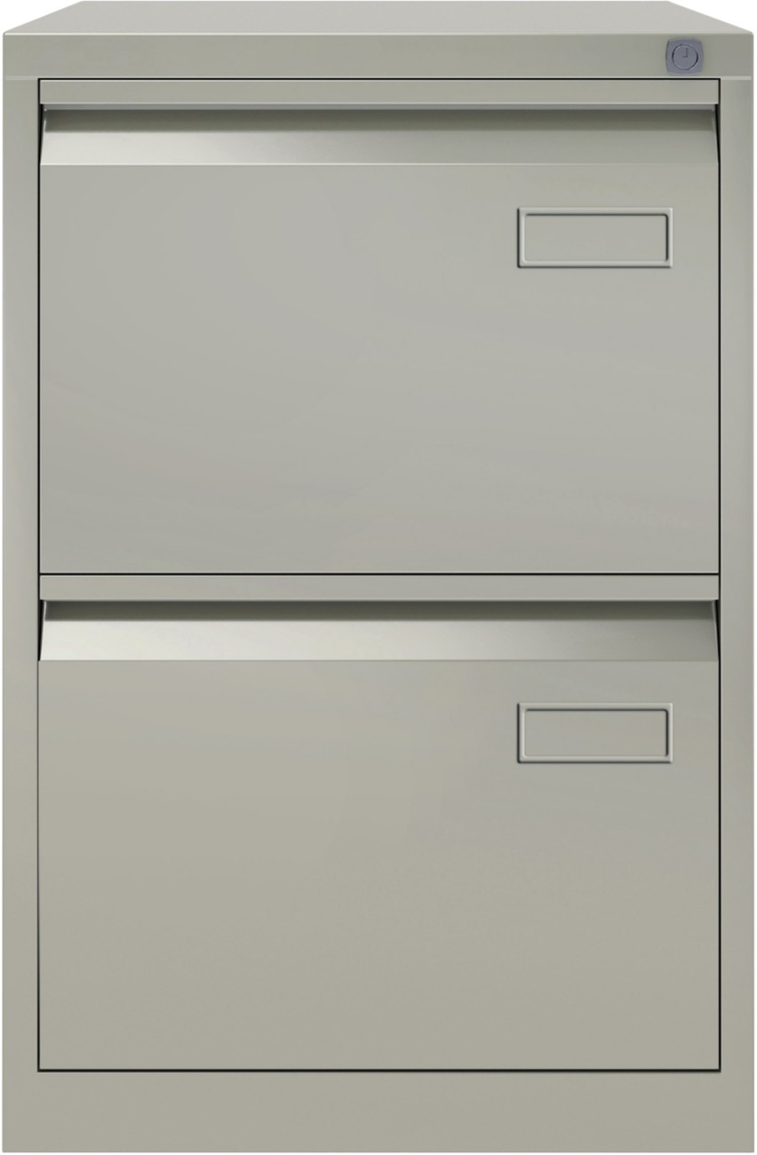 Bisley Filing Cabinet 2 Drawers Lockable 470 X 622 X 711 Mm Grey