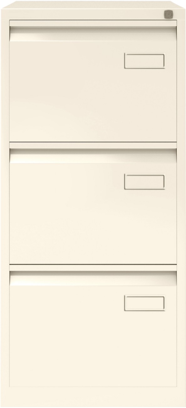 Bisley Filing Cabinet 3 Drawers Lockable 470 X 622 X 1,016 Mm Chalk White