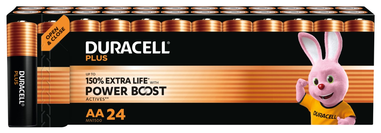Duracell Batteries Plus Power Boost Aa Lr6 Alkaline Pack Of 24