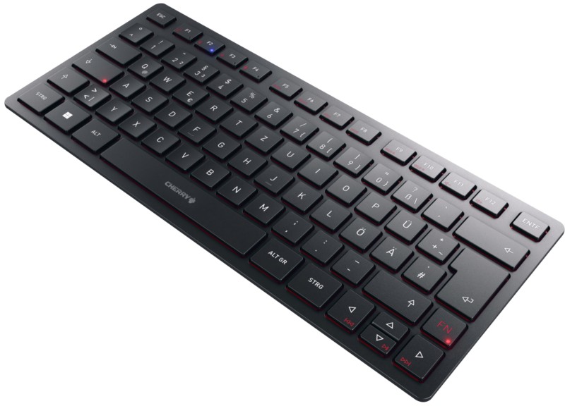 Thumbnail - CHERRY Kabellose Tastatur KW 9200 MINI JK-9250DE-2 QWERTZ DE Schwarz
