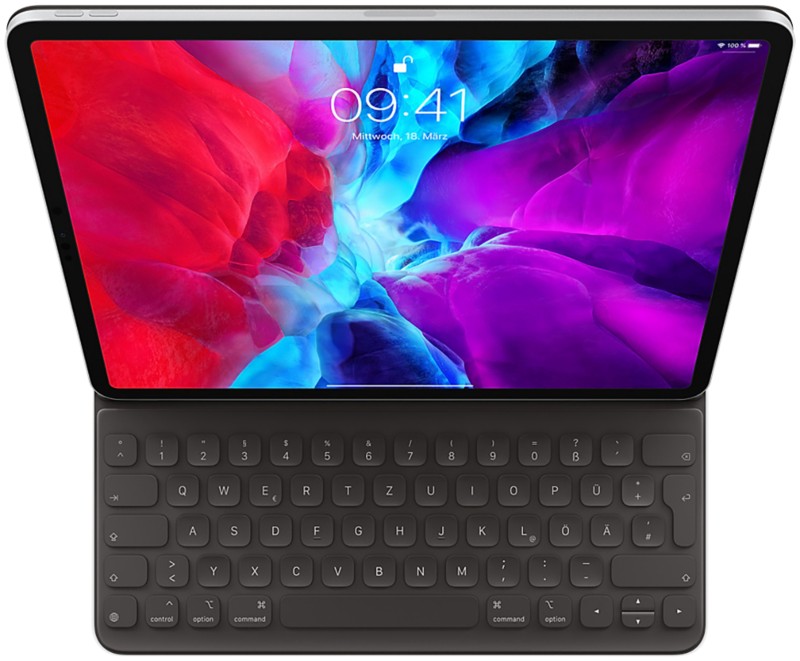 Apple Kabellose Smart Tastatur MXNL2D/A für iPad Pro 12,9" QWERTZ DE Schwarz