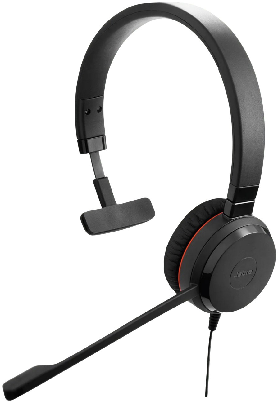 Jabra Evolve Wired Headset Over-The-Head Usb Noise Cancelling Microphone Mono 30 Ii Black