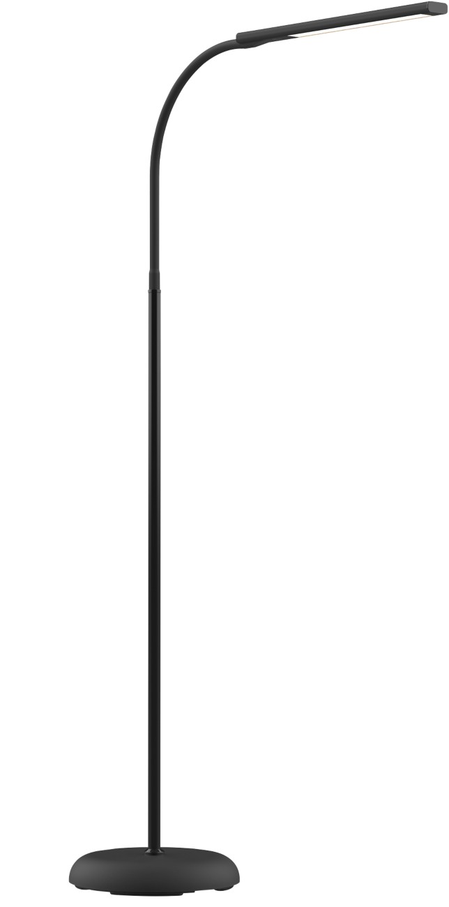 Maul Freestanding Floor Lamp Led Black Dimmable 1263 X 210 X 591 Mm