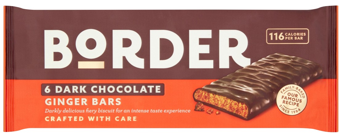 Border Biscuits Border Dark Chocolate Ginger Bar Pack Of 6 Of 144G