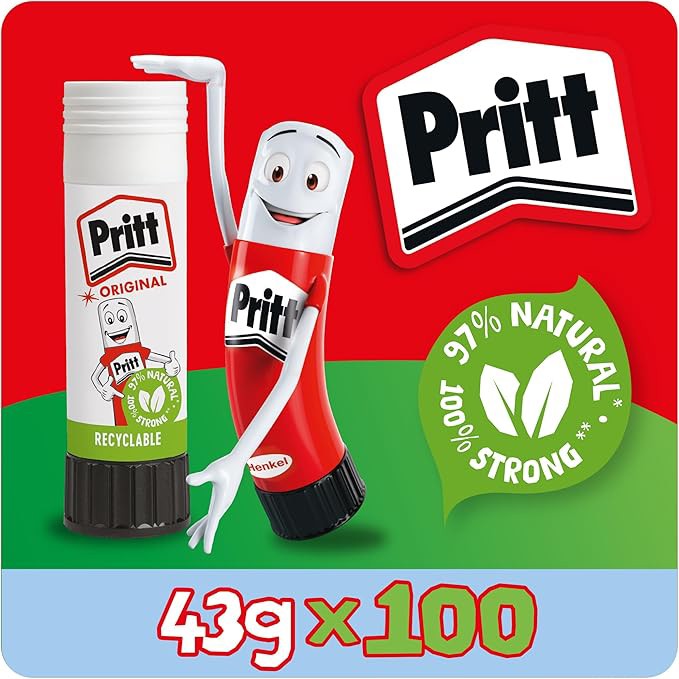 Pritt Glue Stick White Pack Of 100