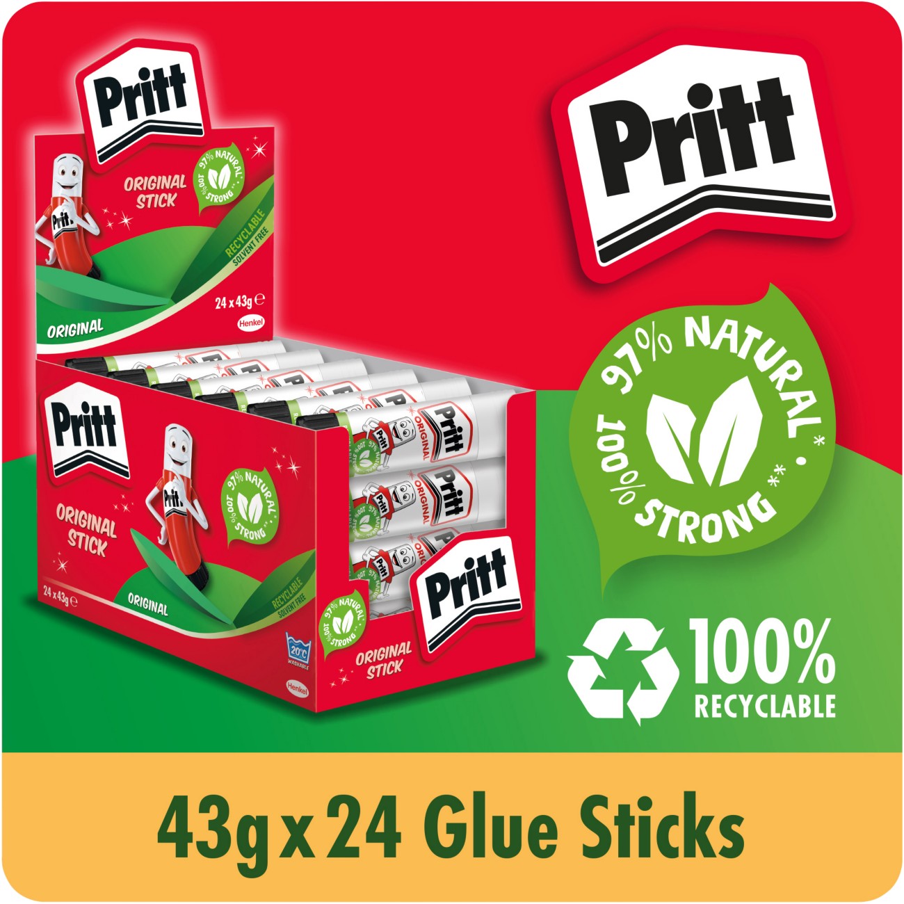 Pritt Original Glue Stick Multipack - 24x43g (1564148) - Image 6