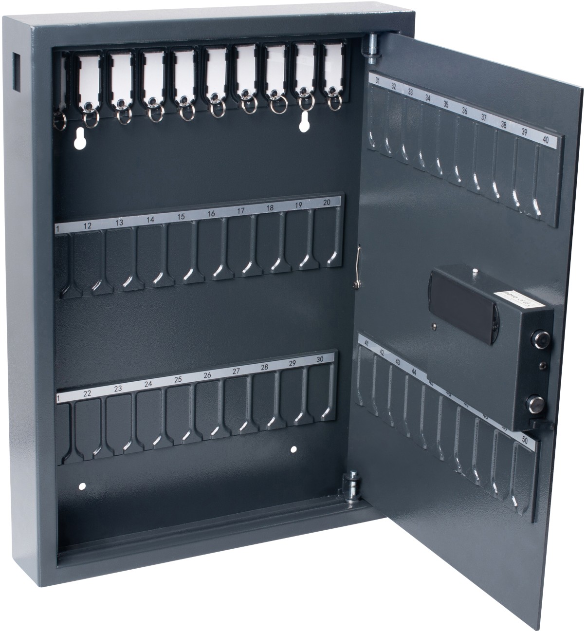 Pavo Magnet Tag Key Cabinet 50 Hooks Combination Lock 8013876 Dark Grey