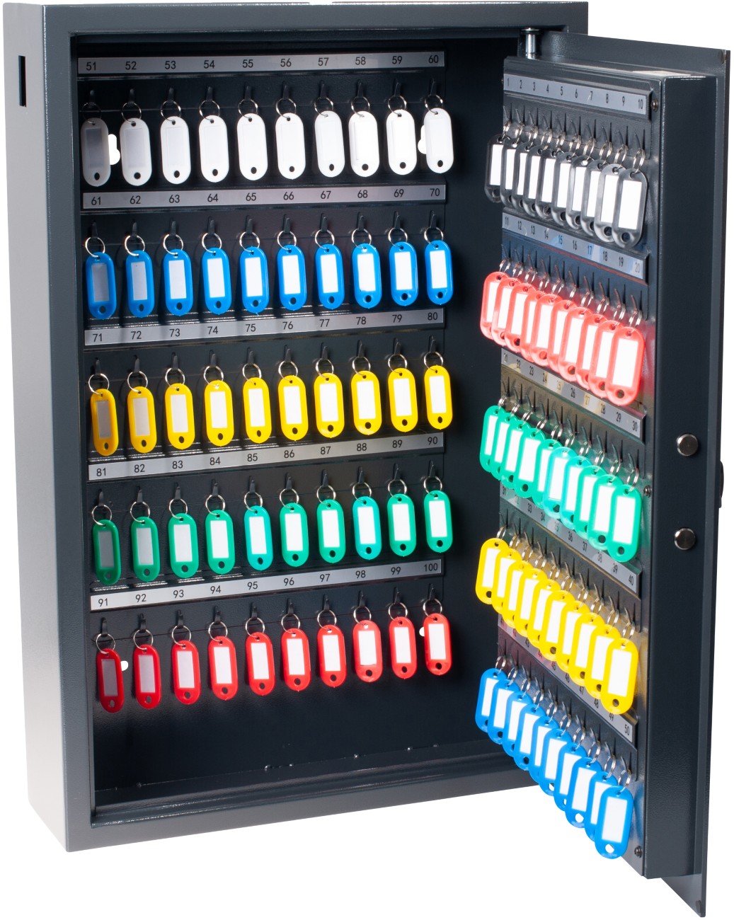 Pavo Schlüsselschrank 100 Haken Kombinationsschloss 8056019 Grau