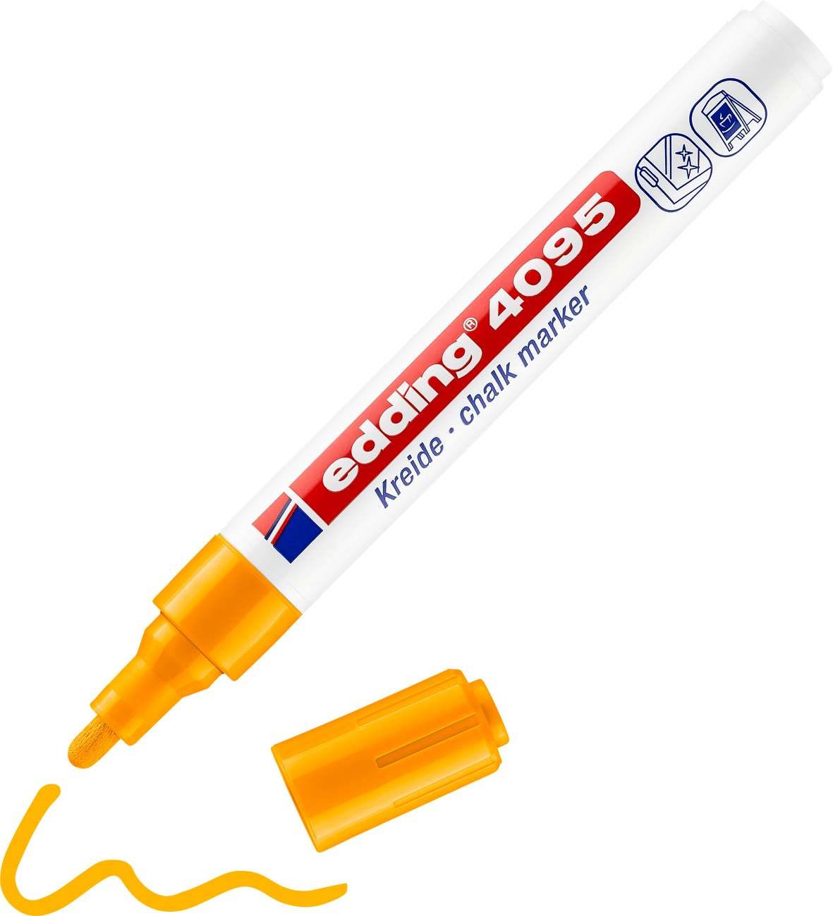 Thumbnail - edding 4095 Kreidemarker Mittel Rundspitze 2-3 mm Neonorange