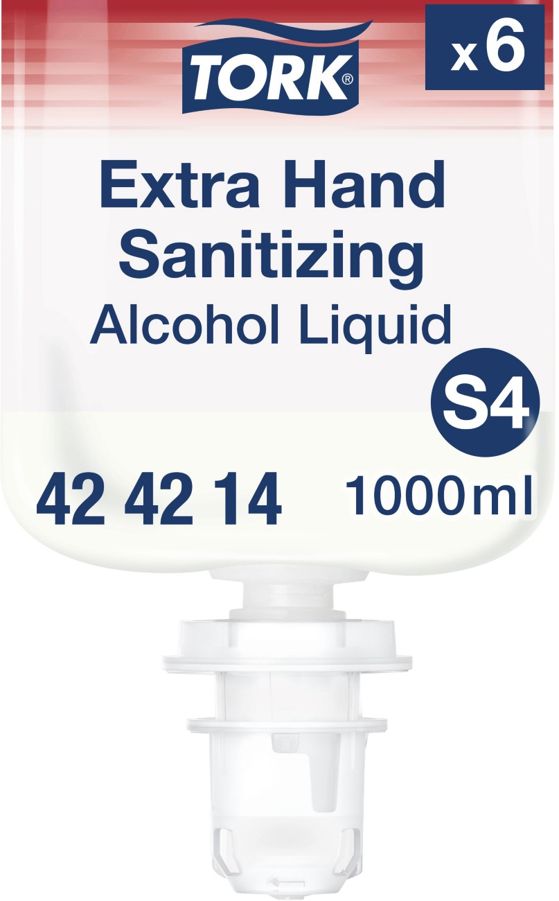 Tork Handdesinfektionsmittel Nachfüllung Flüssigkeit Antibakteriell Schnell und Effektiv 6 Stück à 1000 ml