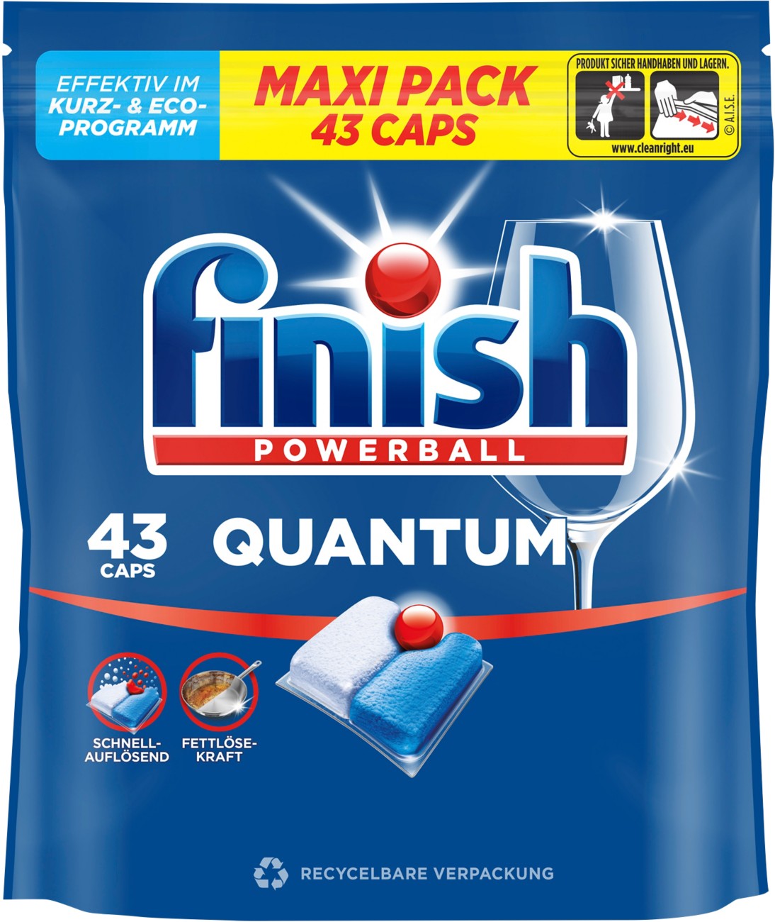 Quantum Powerball Spülmaschinentabs Fresh 43 Stück