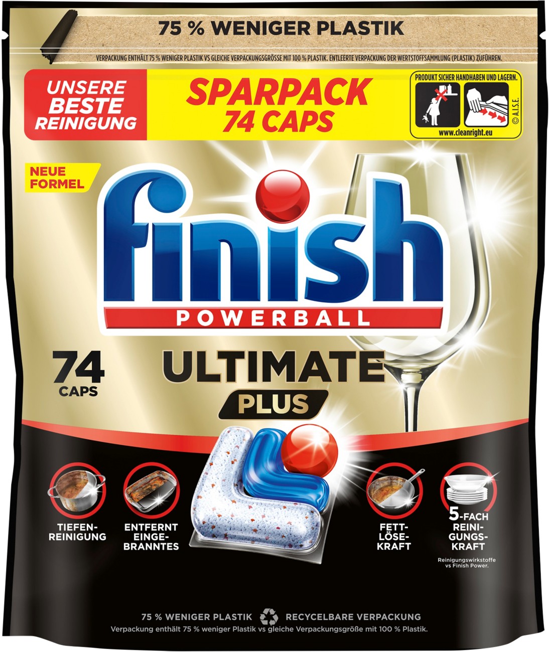 Finish Powerball Ultimate Plus Spülmaschinentabs Fresh 74 Stück