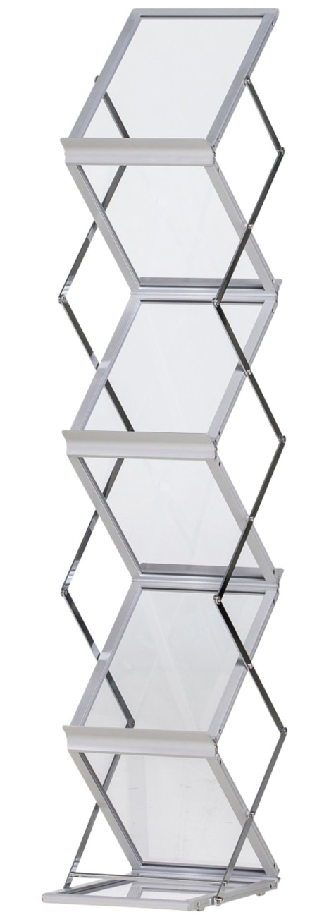 SHOWDOWN Broschürenständer Silber BHZZA 280 (B) x 350 (T) x 1.430 (H) mm BHZZA