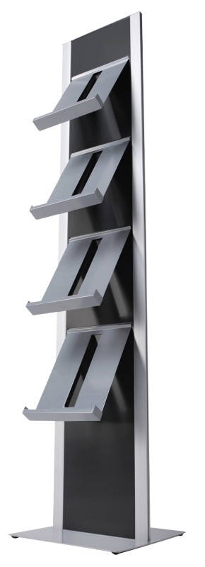 SHOWDOWN Broschürenständer Schwarz BRTBL4S 417 (B) x 370 (T) x 1.674 (H) mm BRTBL4S