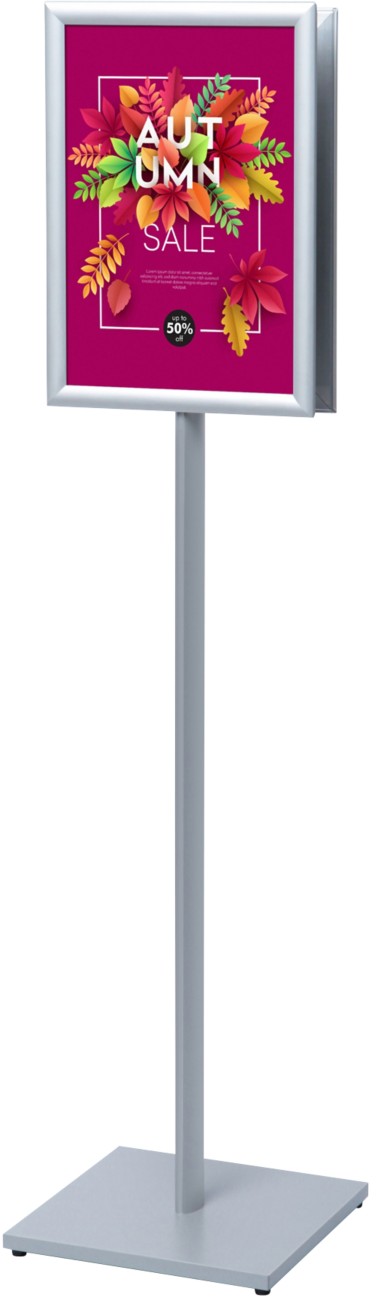 SHOWDOWN Design Standard Infoständer DIN A3 Aluminium, Stahl Silber CAPOA3G25D