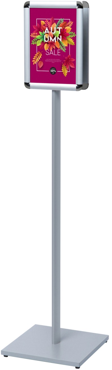 SHOWDOWN Design Standard Infoständer DIN A4 Aluminium, Stahl Silber CAPOA4R25D