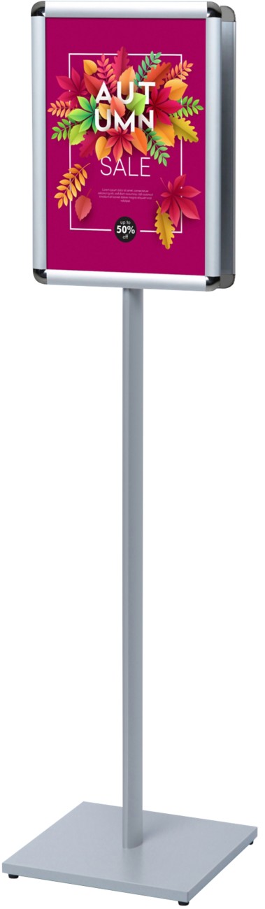 Thumbnail - SHOWDOWN Design Standard Infoständer DIN A3 Aluminium, Stahl Silber