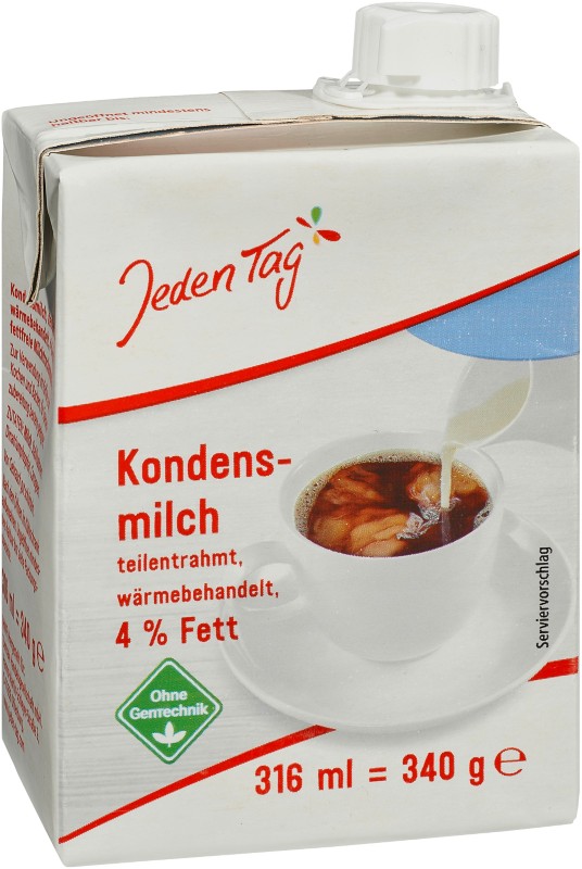 Jeden Tag 4 % Kondensmilch 340 g