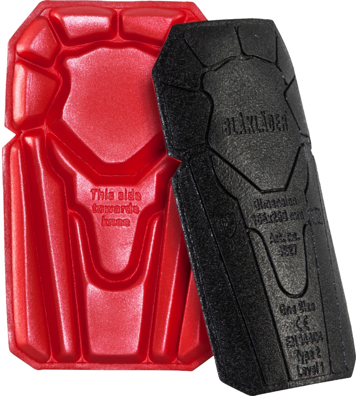 Blåkläder Knee Pads 40271203 Pe (Polyethylene) Black, Red Size One Size