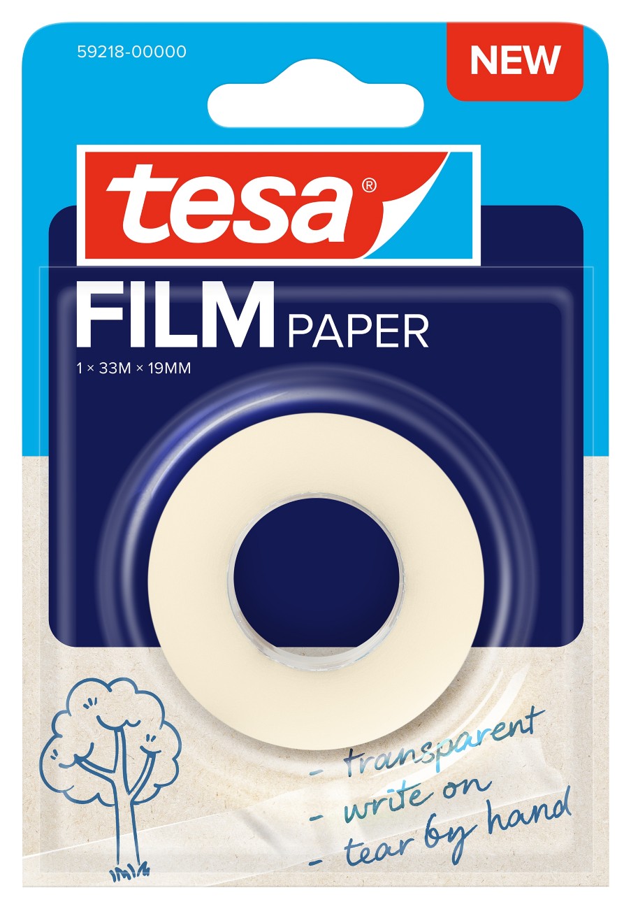 tesa Klebeband tesafilm 59216-00000 Transparent 19 mm (B) x 33 m (L) Papier