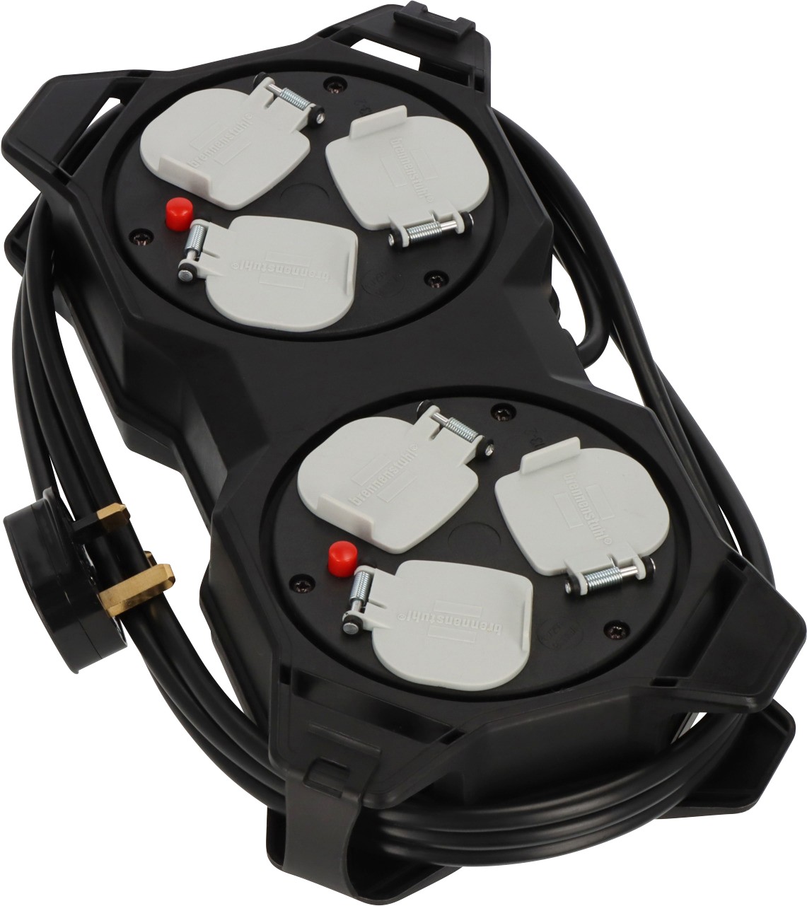 Brennenstuhl Power Station 240V/13A Power Distributor H05vv-F3g1.5 Cable 6-Way 3M Black