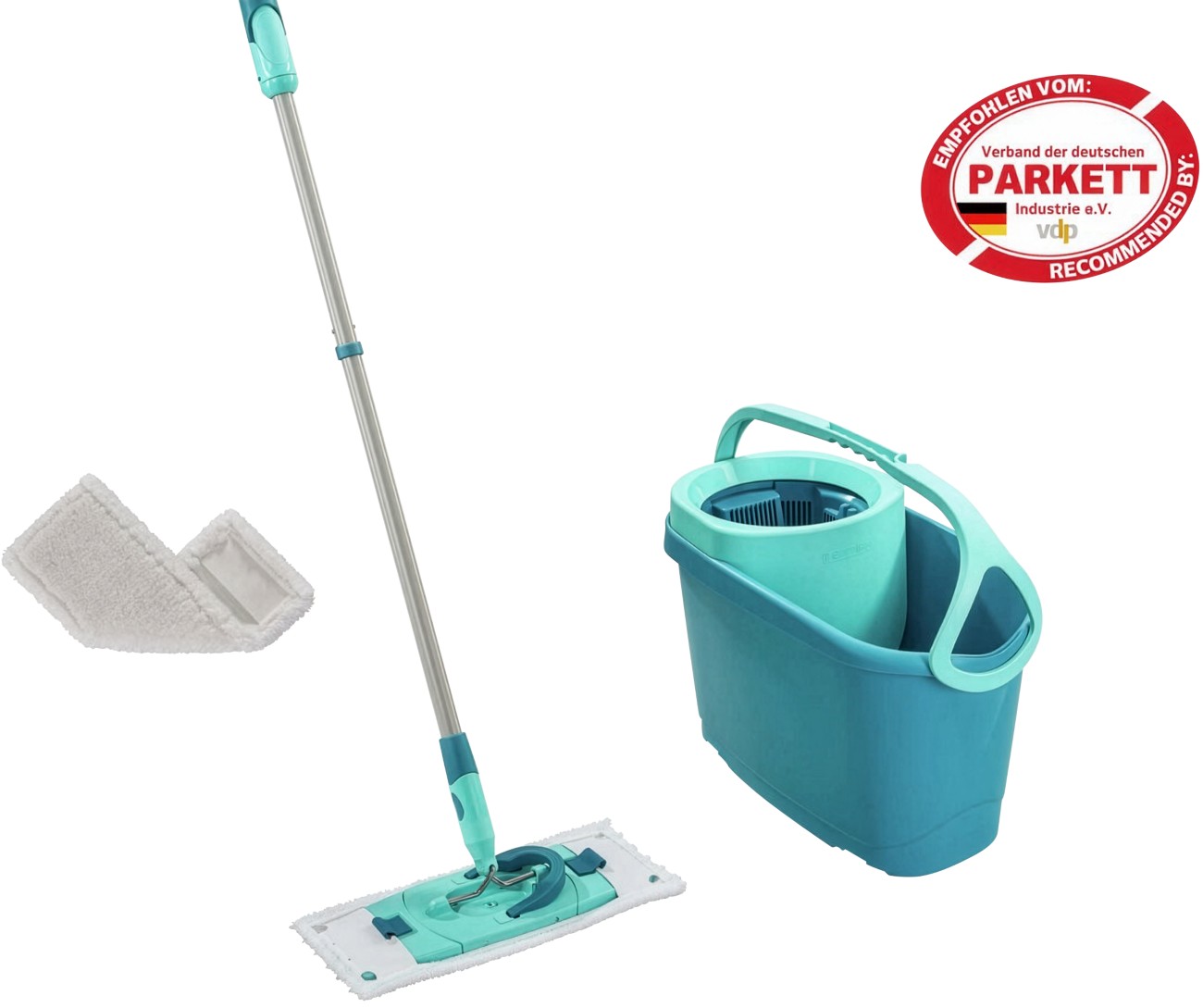 Thumbnail - Leifheit Clean Twist Wischmopp-Starterkit Türkis M 33 cm