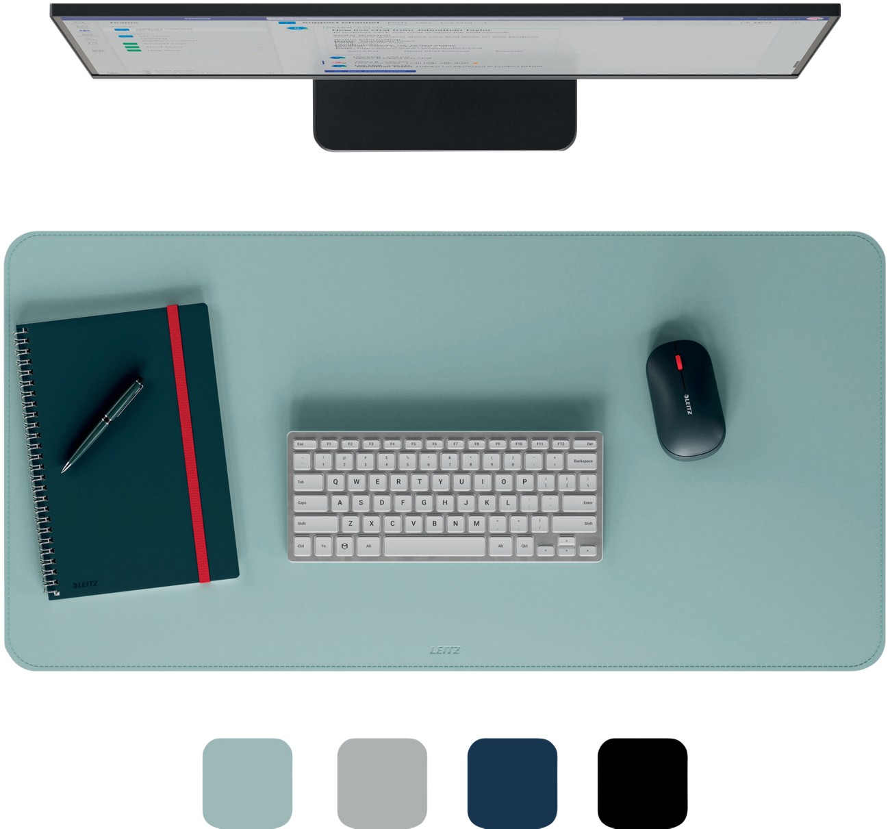 Leitz Large Desk Mat 53820051 Mint 80 X 40 Cm Pvc (Polyvinyl Chloride) Rollable