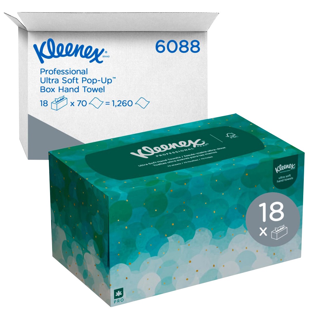 Kleenex Ultra Soft Hand Towels 1 Ply 6088 White Folded