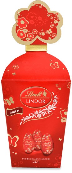 Lindt Lindor S Schokolade Eier Milch Köcher 150 g
