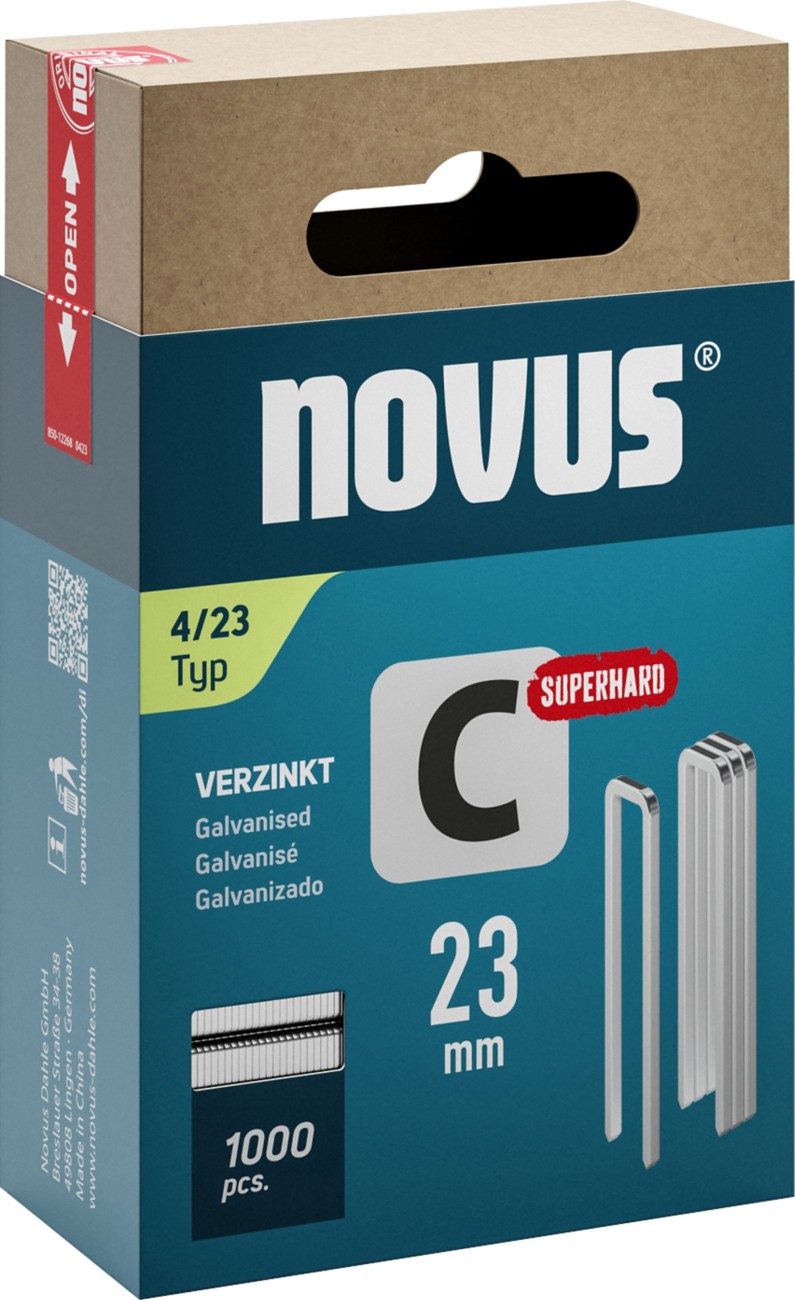 Novus Staples 042-0803 Galvanised Wire Silver Grey Pack Of 1000