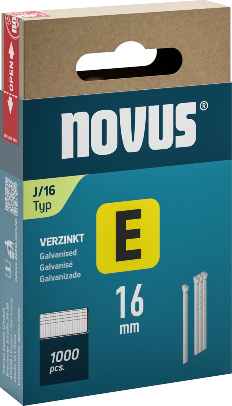 Novus Staples 044-0089 Galvanised Wire Silver Grey Pack Of 1000