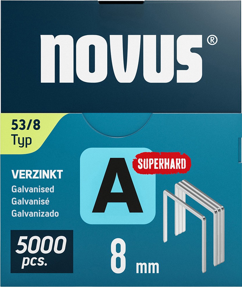 Novus Staples 042-0762 Galvanised Wire Silver Grey Pack Of 5000