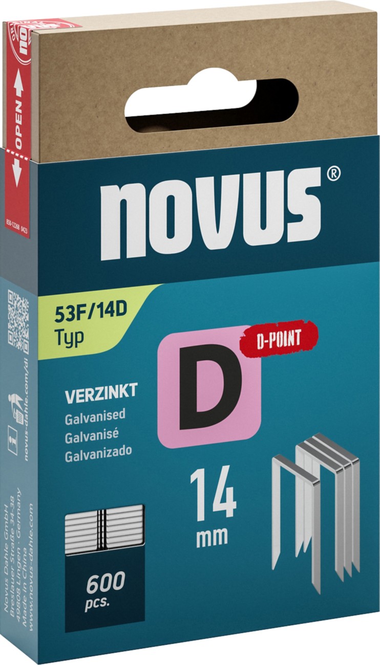 Novus Staples 042-0793 Galvanised Wire Silver Grey Pack Of 600