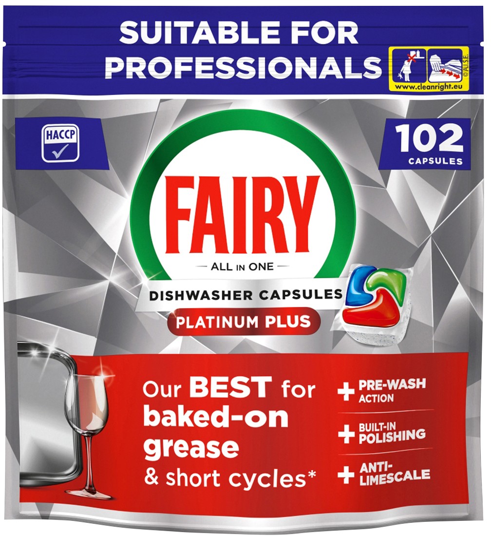 Fairy Professional Dishwasher Tablets Platinum Plus Original Pack Of 102
