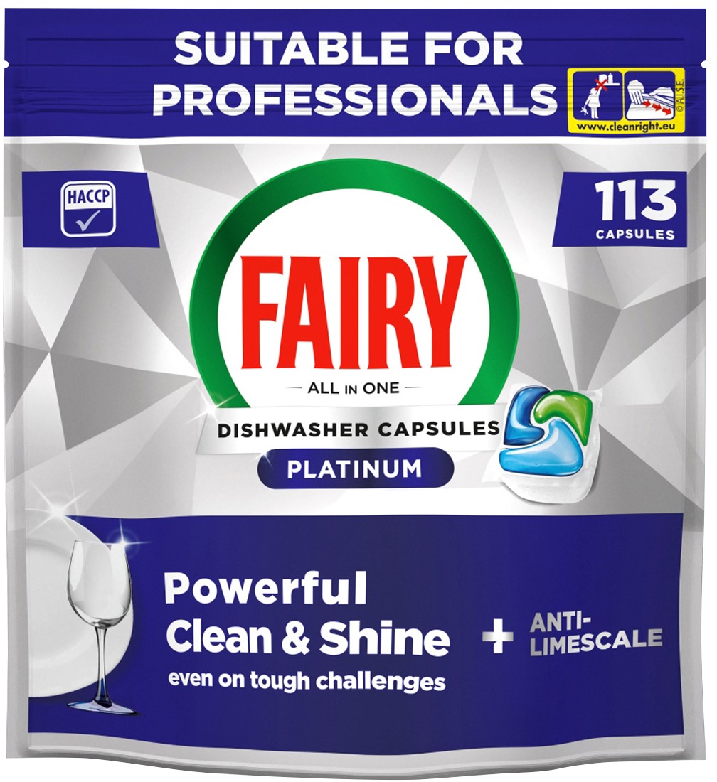 Fairy Professional Dishwasher Tablets Platinum Original Pack Of 113