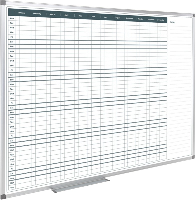 Magnetisches Whiteboard PLY96OD Magnetisch Eckhalterungen 90 (B) x 60 (H) cm Metall Weiß