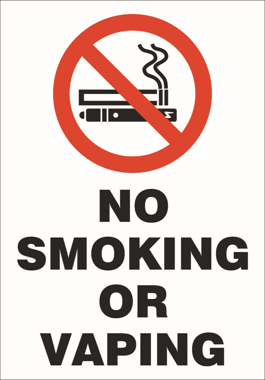 Stewart Superior Safety Sign No Smoking Or Vaping Self-Adhesive Vinyl 0.1 X 30 Cm Nsov2-200X300sav