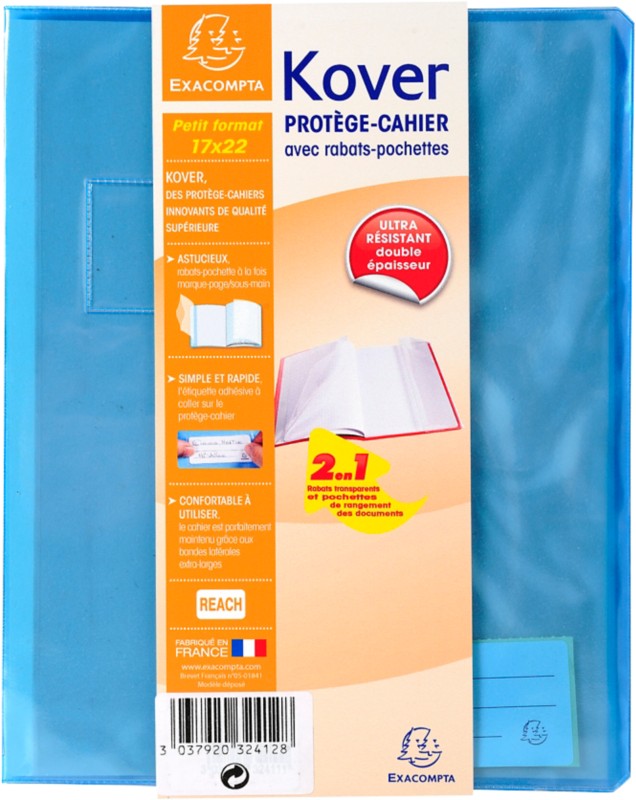 Exacompta Kover Buchcover 170 x 220 mm Kunststoff, PVC (Polyvinylchlorid) Mehrfarbig 60 Stück
