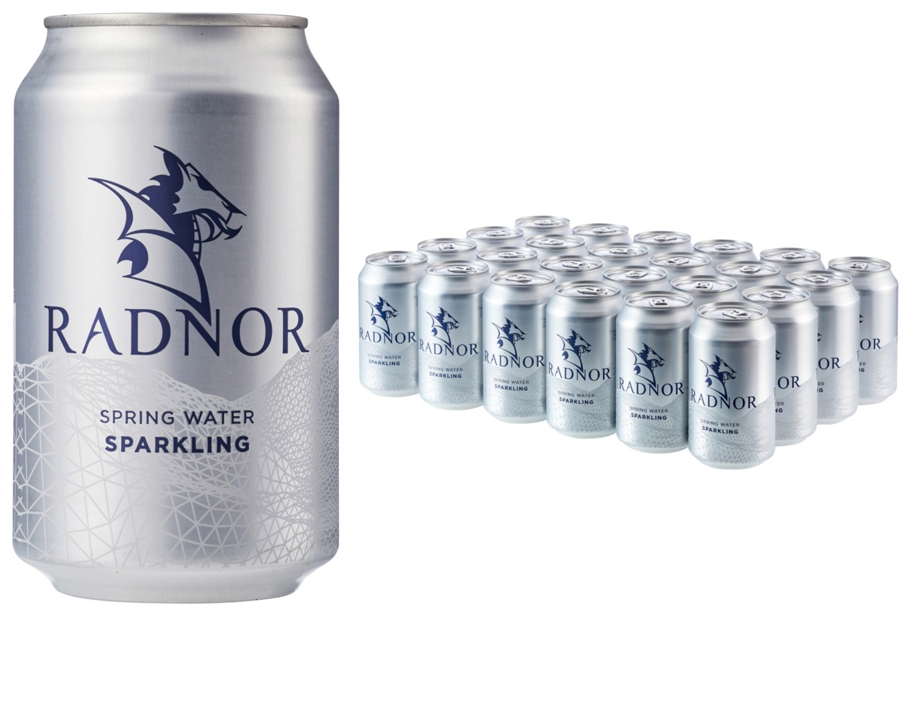 Radnor Hills Sparkling Spring Water 24 Cans Of 330 Ml