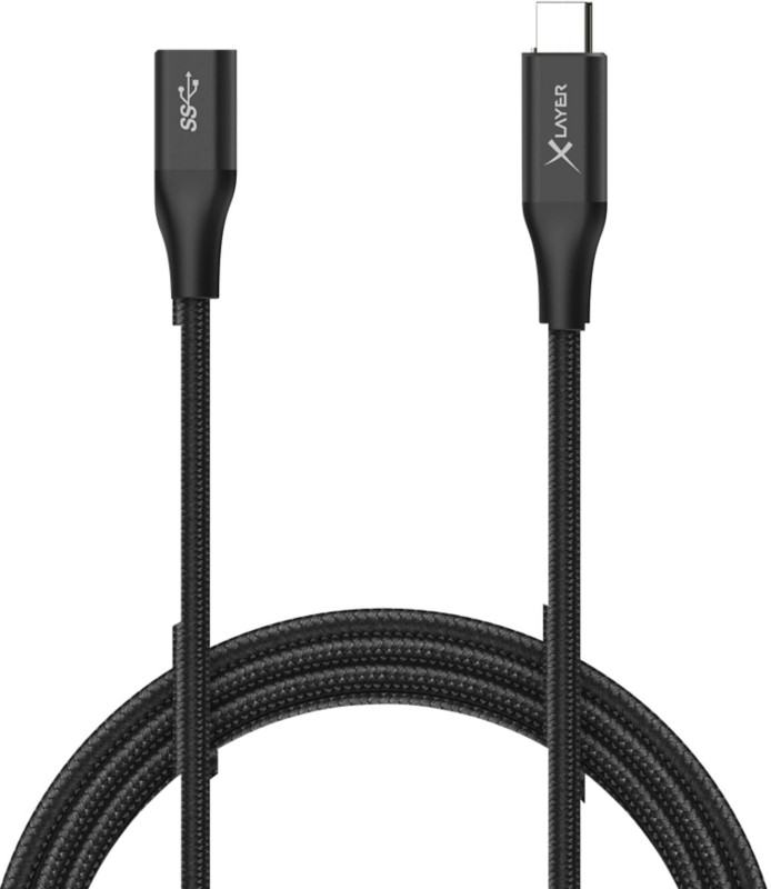 XLayer USB-C-Stecker USB-C-Kabel USB-C-Buchse Schwarz 1,5 m