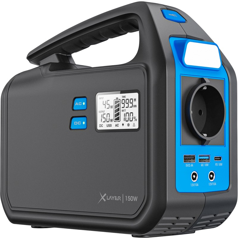 XLayer Powerstation 42000 mAh Lithium-Polymer (Li-Polymer) Schwarz, Blau