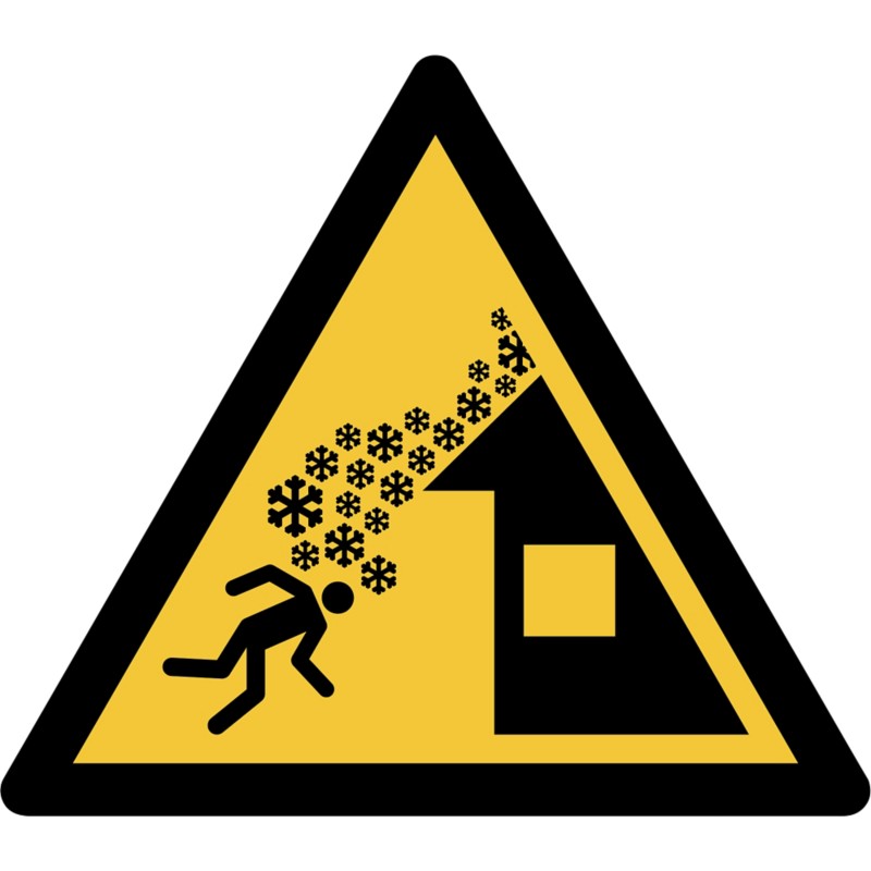 Djois Warnschild Warnung Dachlawine Klebstoff, einschraubbar PP (Polypropylen) 15 (B) x 0,14 (H) cm 3 Stück